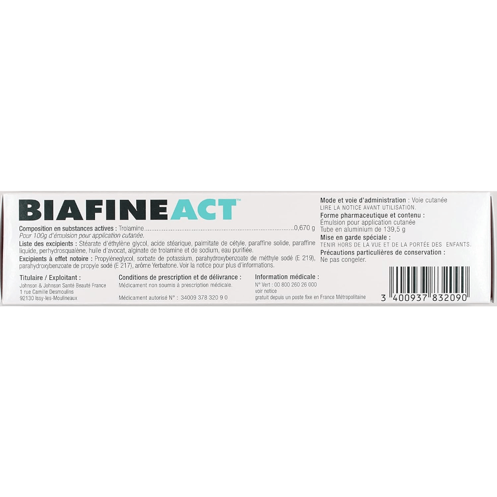 Biafineact is a protective and calming emulsion cream.